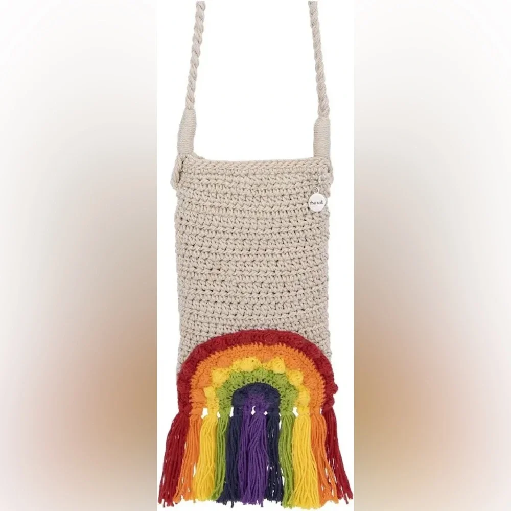 Bundle Pride Black/Red Tote & Rainbow Crochet Crossbody with Fringe, The Sak - Picture 9 of 15